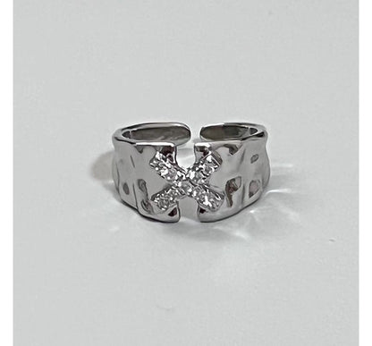 Alloy (various Open designs) Ring Rhinestone