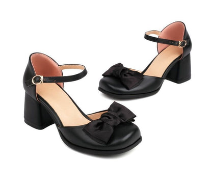 Block Heel Bow Sandals