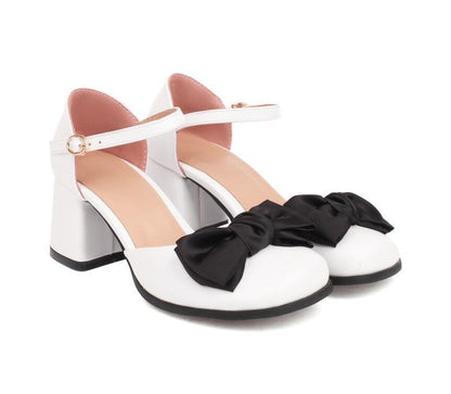 Block Heel Bow Sandals