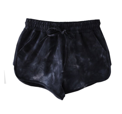Waist Dye Hot Pants Tie Drawstring