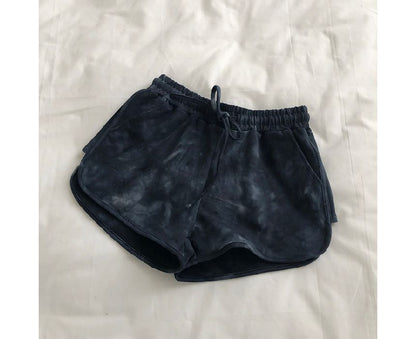 Waist Dye Hot Pants Tie Drawstring