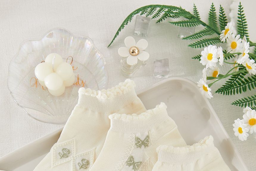 Ensemble de chaussettes basses en jacquard