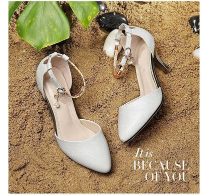 Sandals Heel High Ankle Strap