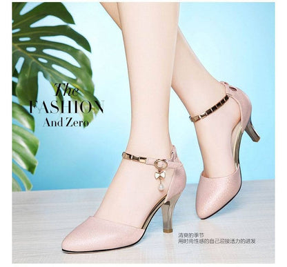 Sandals Heel High Ankle Strap