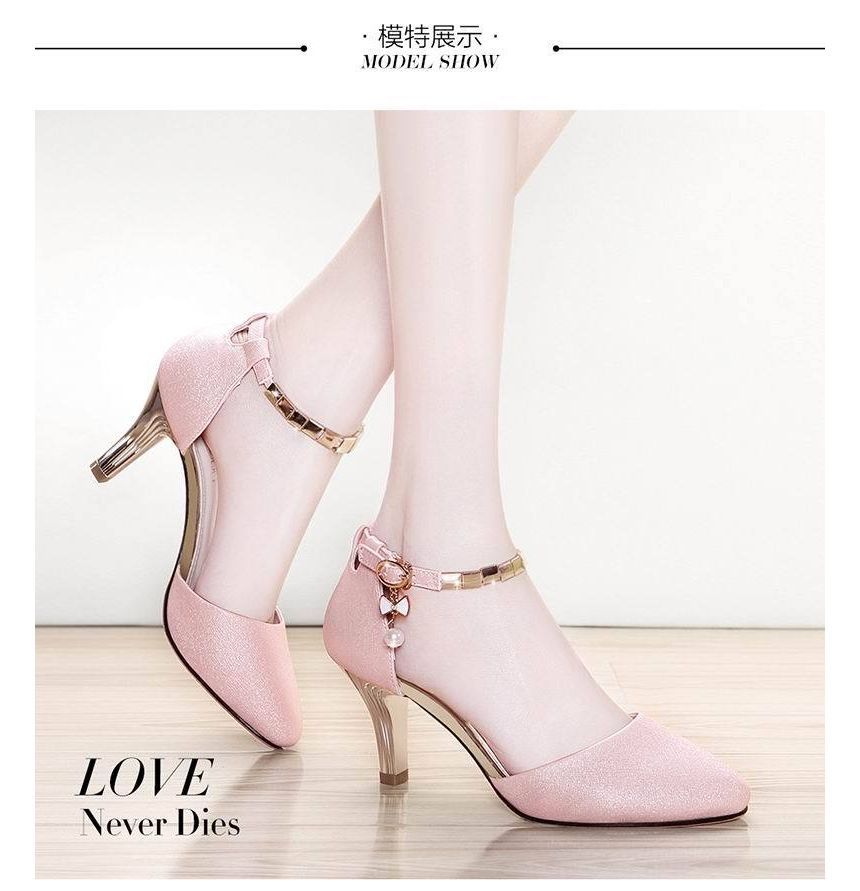 Sandals Heel High Ankle Strap