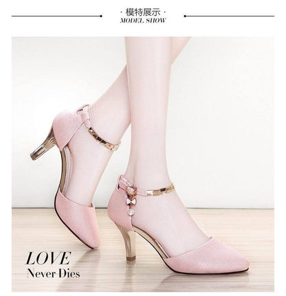 Sandals Heel High Ankle Strap