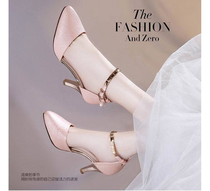 Sandals Heel High Ankle Strap