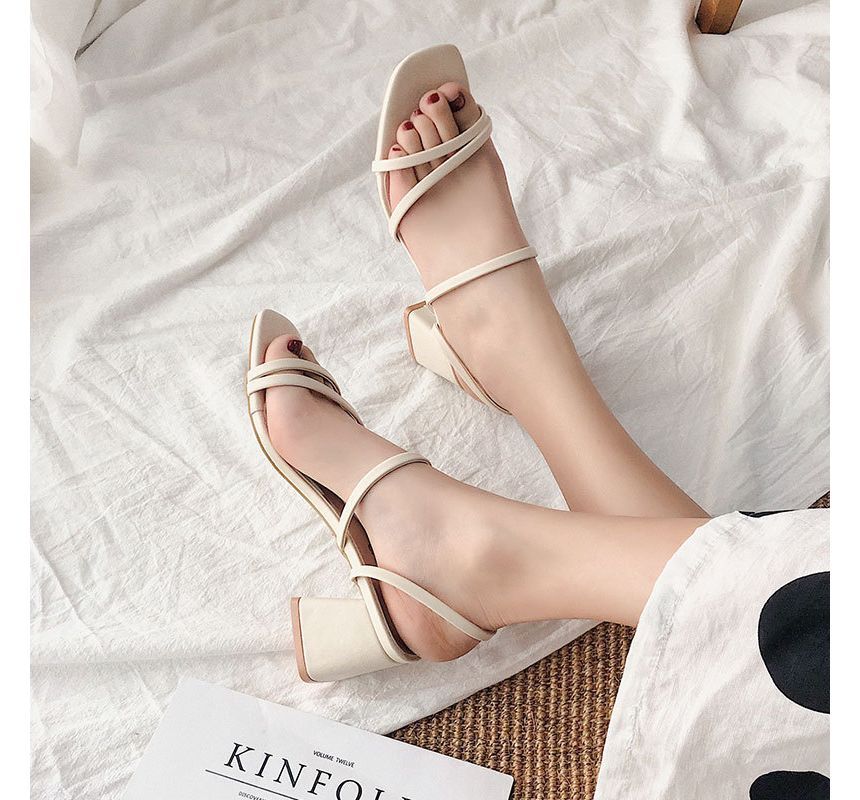 Sandals Heel Strappy Chunky