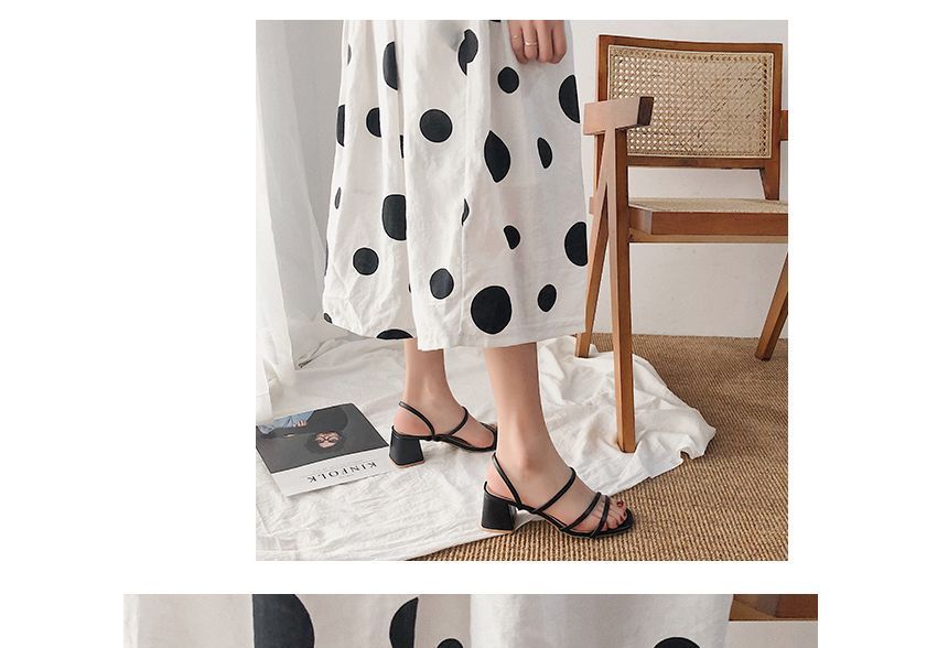 Sandals Heel Strappy Chunky