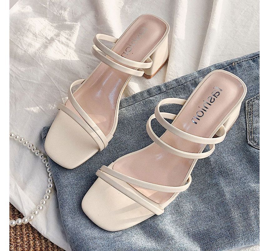 Sandals Heel Strappy Chunky