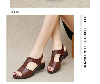 Wedge Plain Sandals Heel
