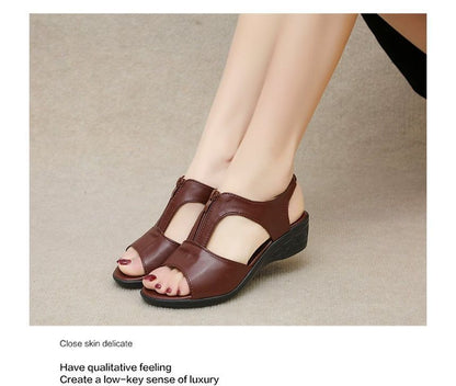 Wedge Plain Sandals Heel