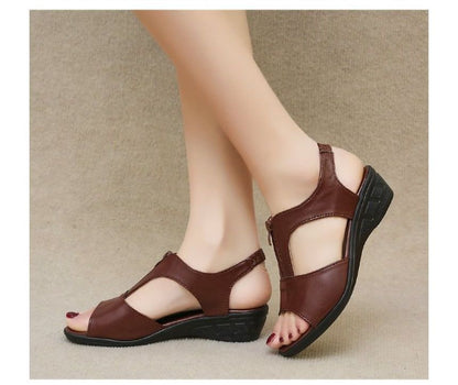 Wedge Plain Sandals Heel