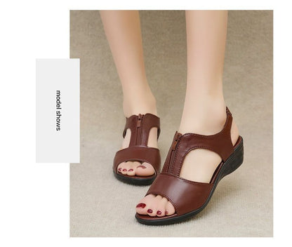 Wedge Plain Sandals Heel