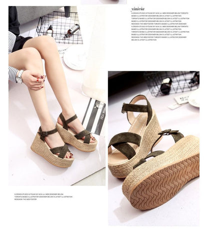 Heel Sandals Wedge Platform Espadrille