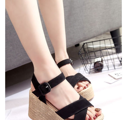 Heel Sandals Wedge Platform Espadrille