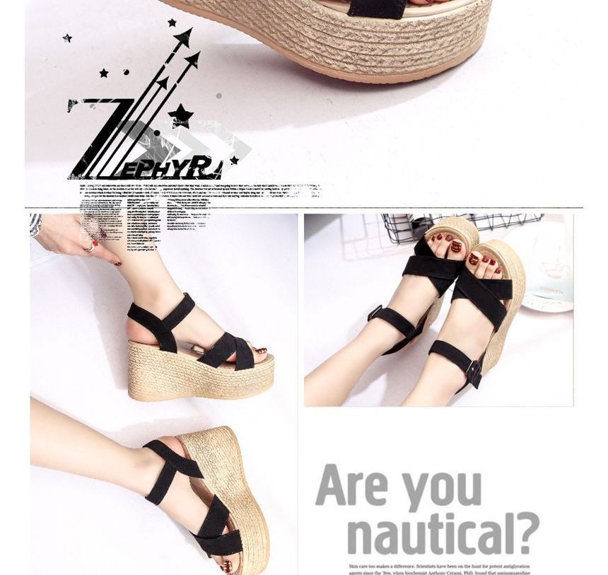 Heel Sandals Wedge Platform Espadrille