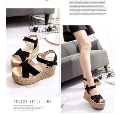 Heel Sandals Wedge Platform Espadrille