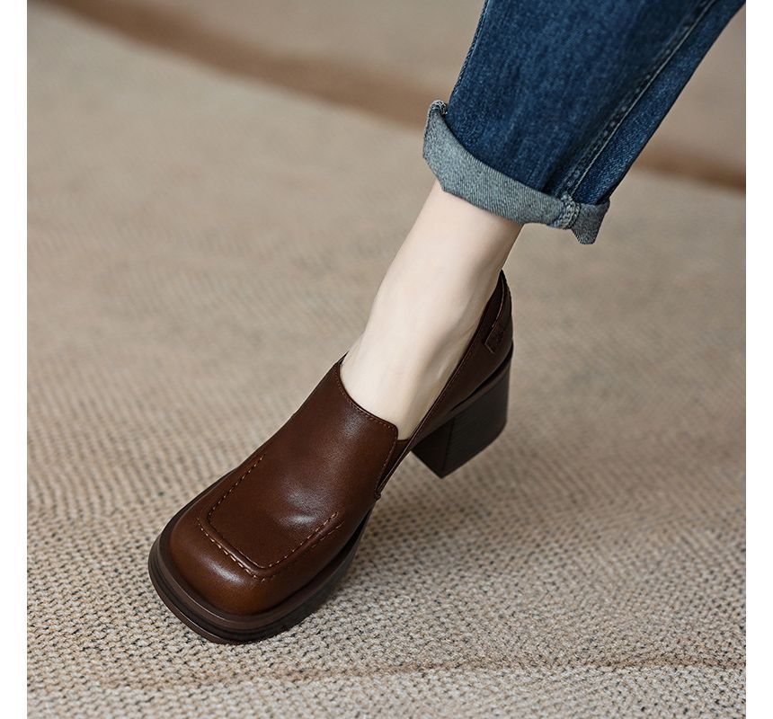 Loafers Buckled Block-Heel
