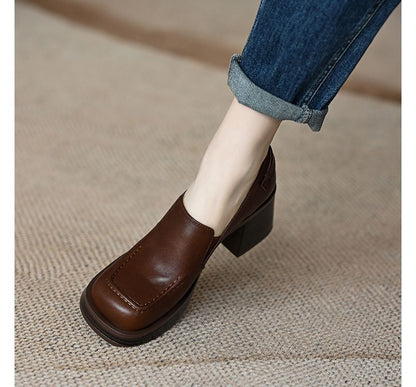 Loafers Buckled Block-Heel