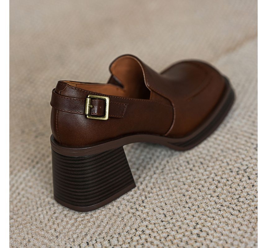 Loafers Buckled Block-Heel