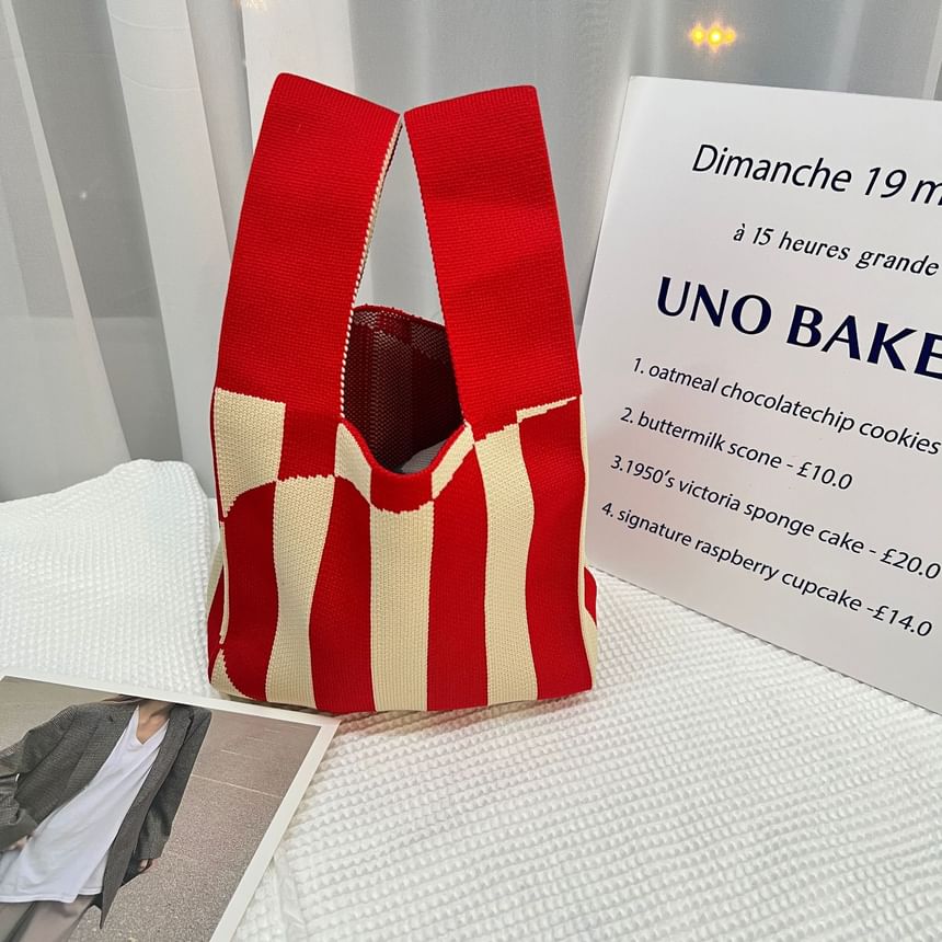 Tote Bag Knit Patterned