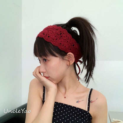 Eyelet Knit Headband