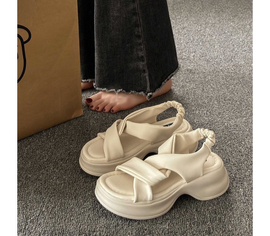 Sandals Platform Slingback Knot
