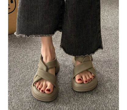 Sandals Platform Slingback Knot