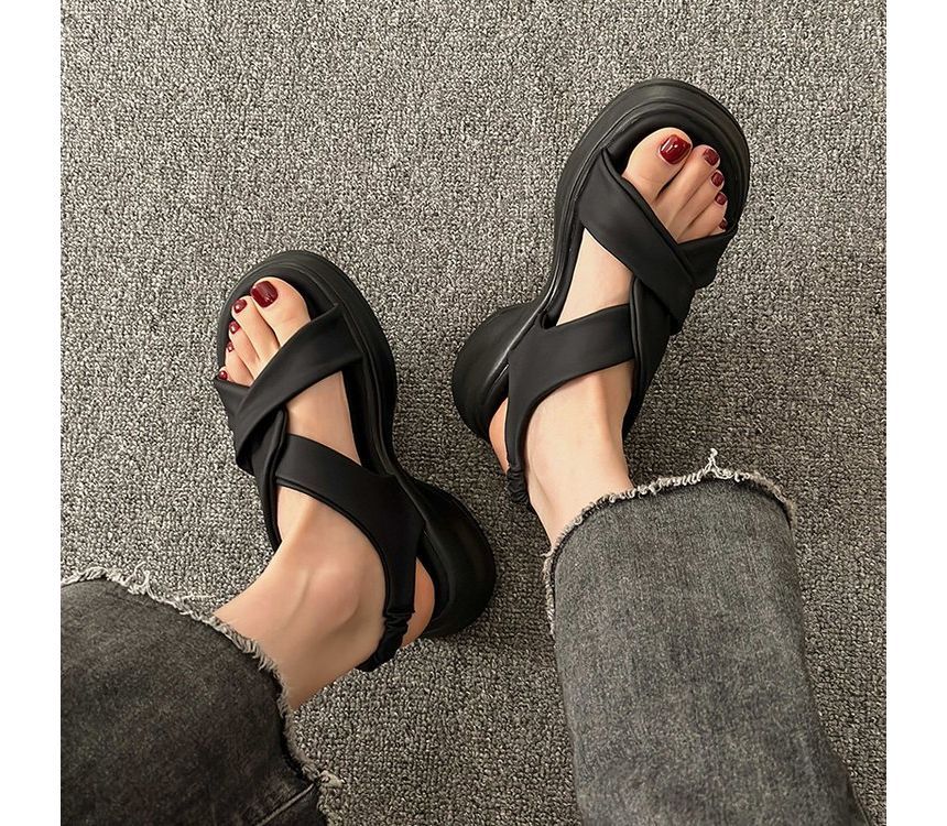 Sandals Platform Slingback Knot
