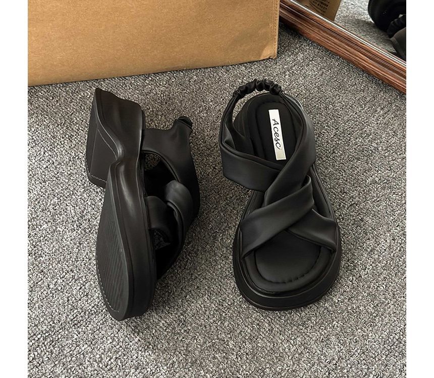 Sandals Platform Slingback Knot