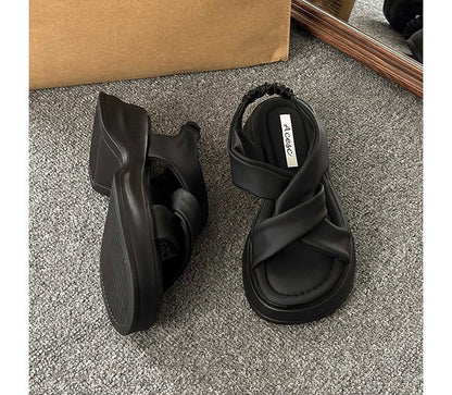Sandals Platform Slingback Knot