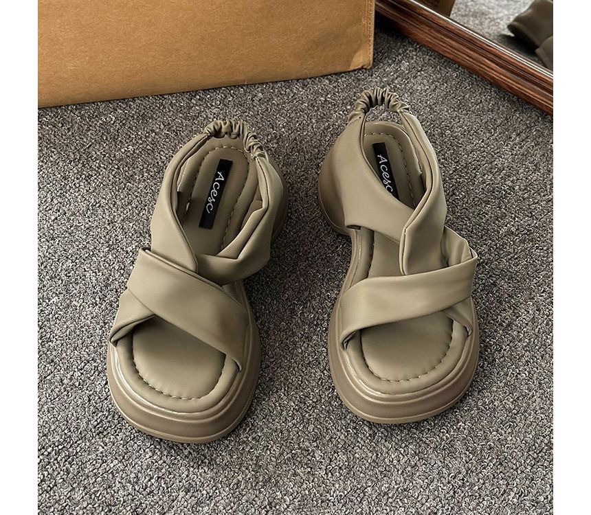 Sandals Platform Slingback Knot