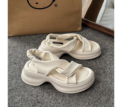 Sandals Platform Slingback Knot