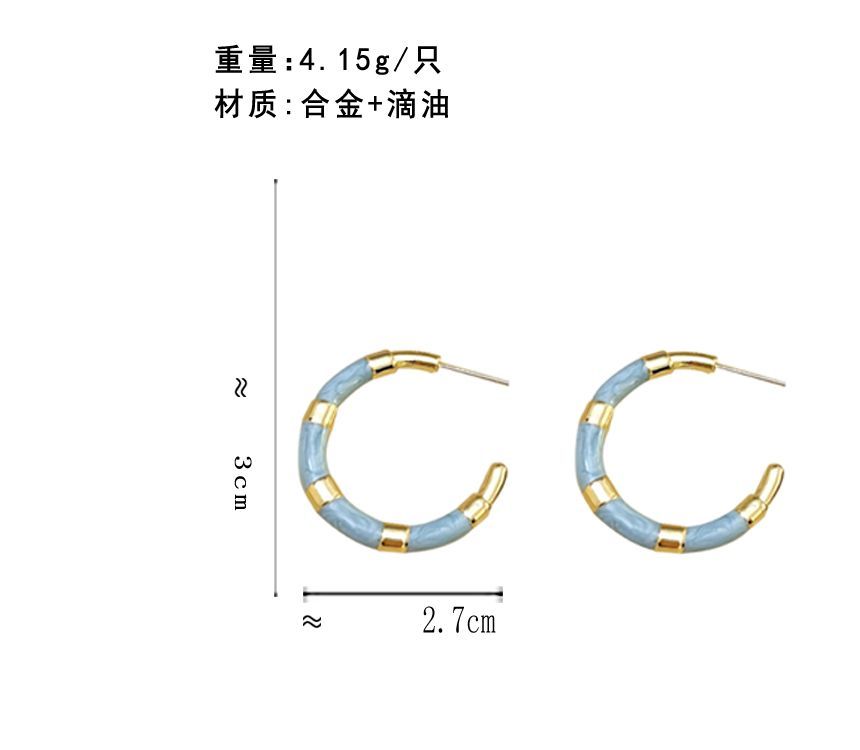 Earring Color Hoop Block