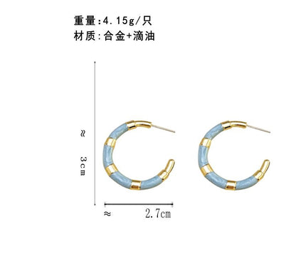 Earring Color Hoop Block