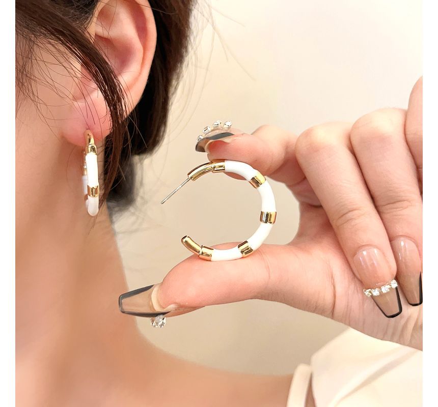 Earring Color Hoop Block