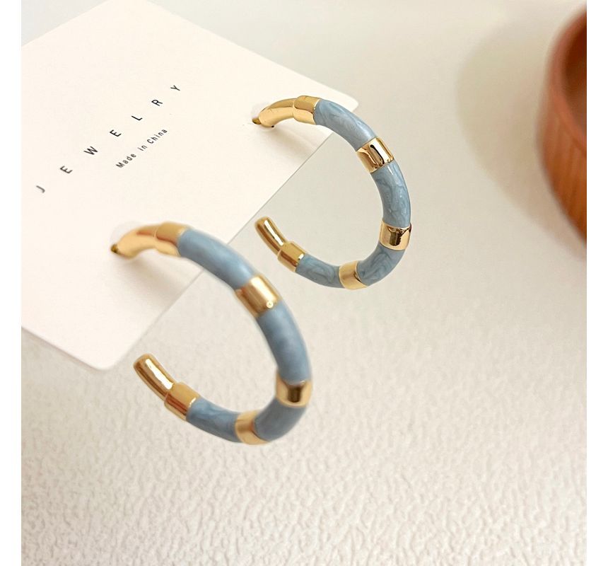 Earring Color Hoop Block