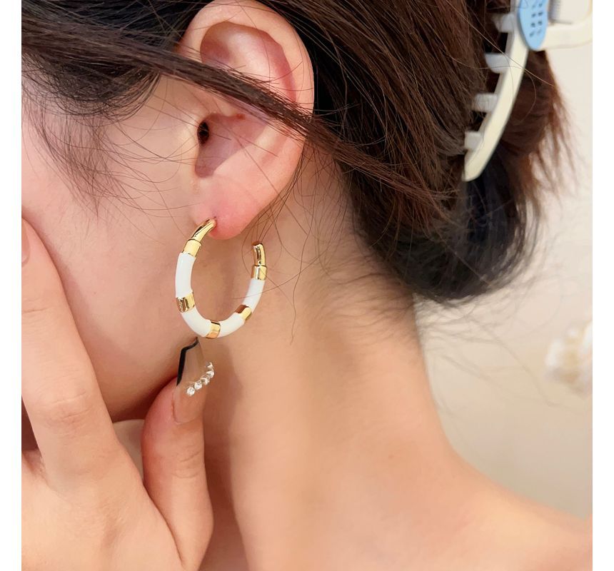 Earring Color Hoop Block