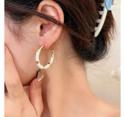 Earring Color Hoop Block