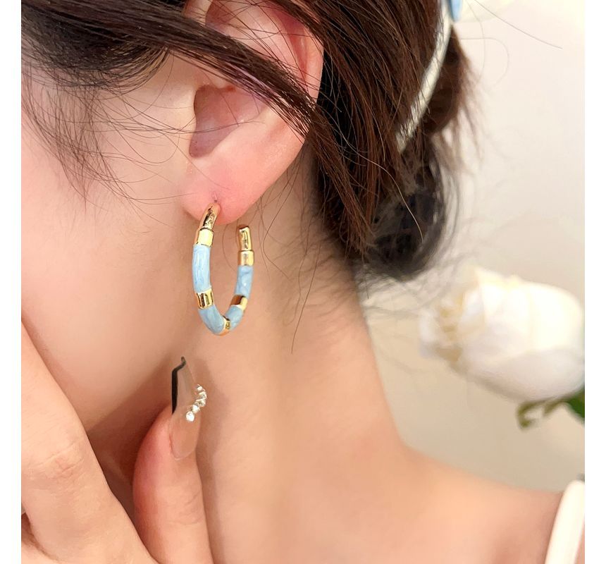 Earring Color Hoop Block