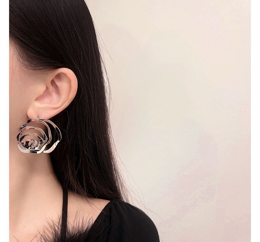 Earring Alloy Rose