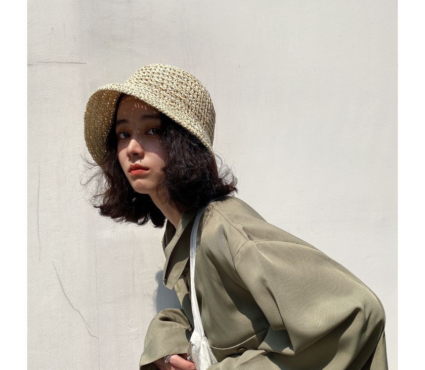 Straw Bucket Hat