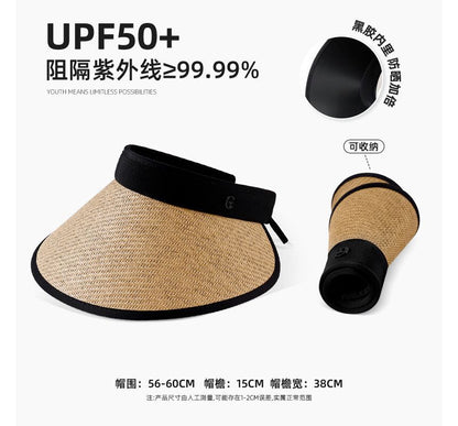 Piped Straw Sun Hat