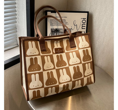 Rabbit Print Tote Bag