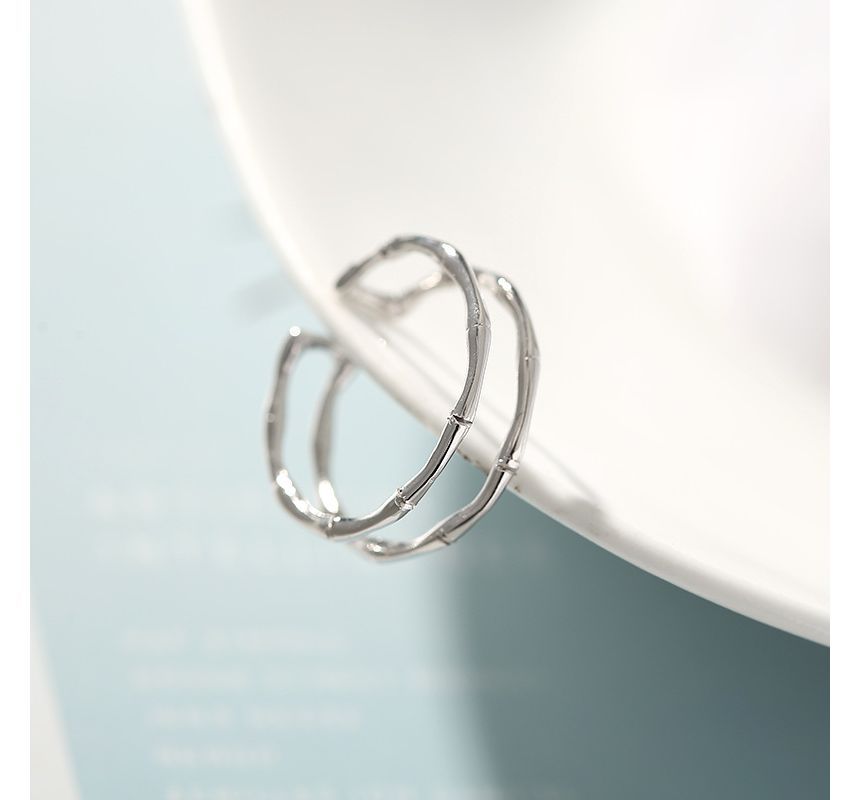 Bamboo Layered Alloy Open Ring