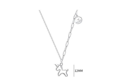 Unicorn Pendant Alloy Choker