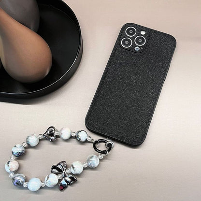 Phone Pearl Chain Bow Case Faux