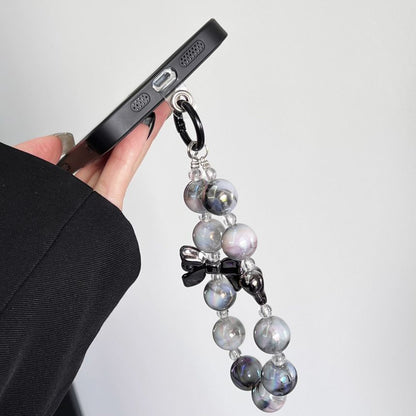 Phone Pearl Chain Bow Case Faux