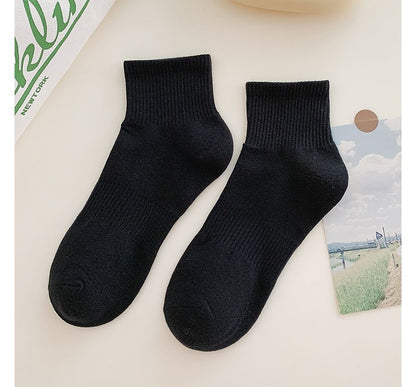 Set of 3 Pairs: Plain Ribbed Socks